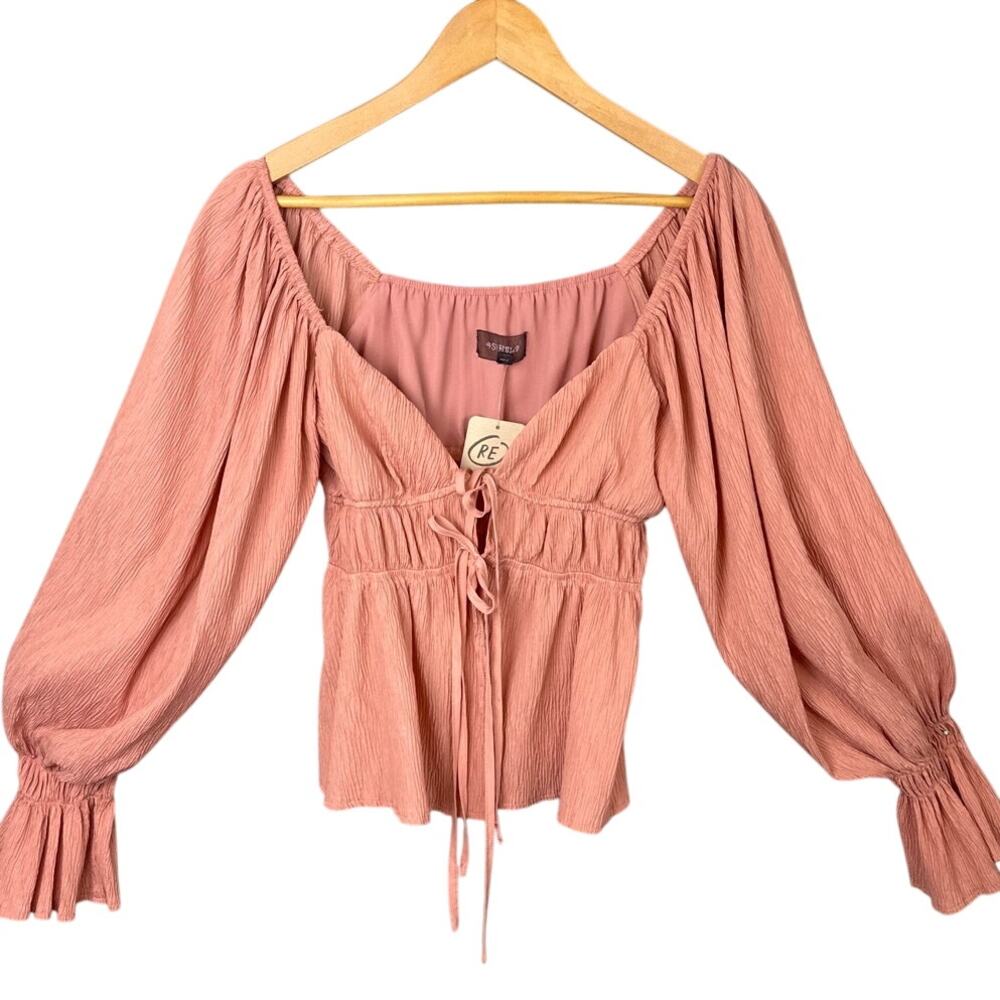 Anthropologie Dusty Rose Peasant Blouse - Picture 2 of 9